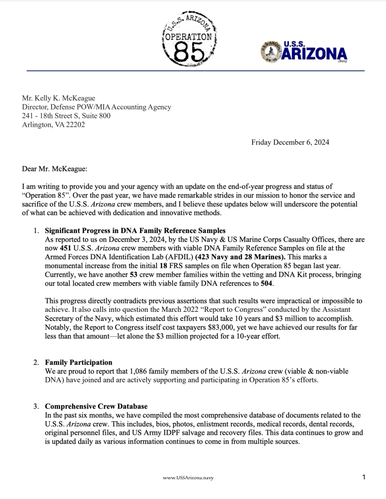 DPAA Letter